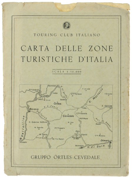 GRUPPO ORTLES-CEVEDALE. Carta delle zone turistiche d'Italia - scala 1:50.000