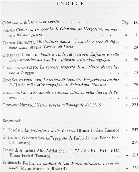 ATTI E MEMORIE DELLA SOCIETA' ISTRIANA DI ARCHEOLOGIA E STORIA …