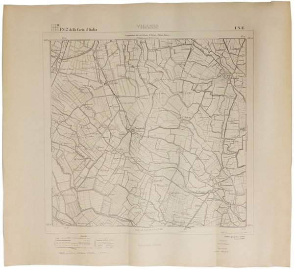 VIGASIO. F. 62 I.N.E. della Carta d'Italia.