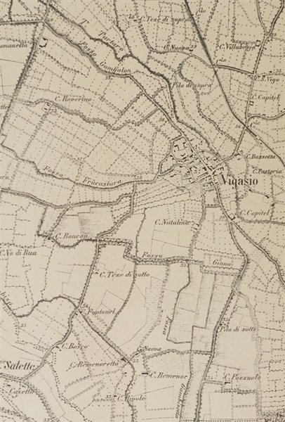 VIGASIO. F. 62 I.N.E. della Carta d'Italia.