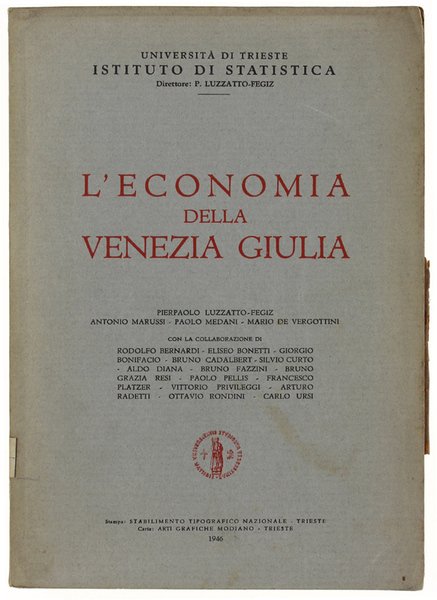 L'ECONOMIA DELLA VENEZIA GIULIA. | Immagine principale