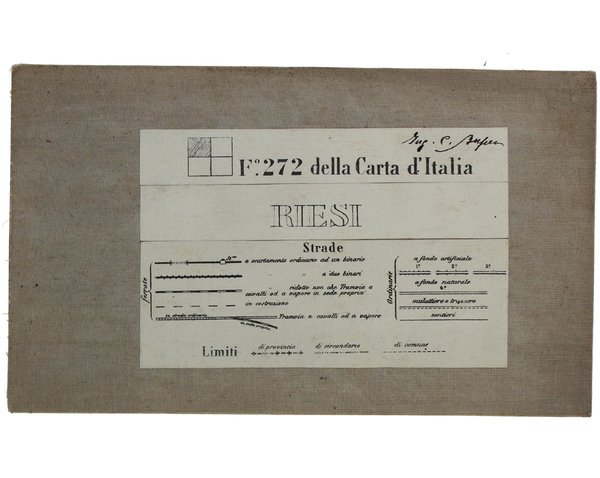 RIESI. Foglio N° 272 della Carta d'Italia. Scala 1:50.000. Longitudine …