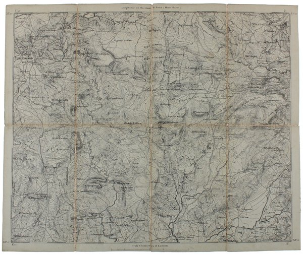 MAZZARINO. Foglio N° 272 della Carta d'Italia. Scala 1:50.000. Longitudine …