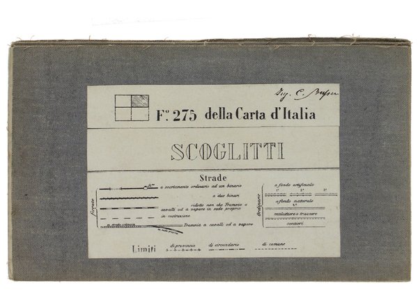 SCOGLITTI. Foglio N° 275 della Carta d'Italia. Scala 1:50.000. Longitudine …
