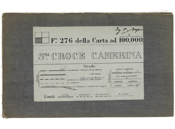 S.TA CROCE CAMERINA. Foglio N° 276 della Carta d'Italia. Scala …