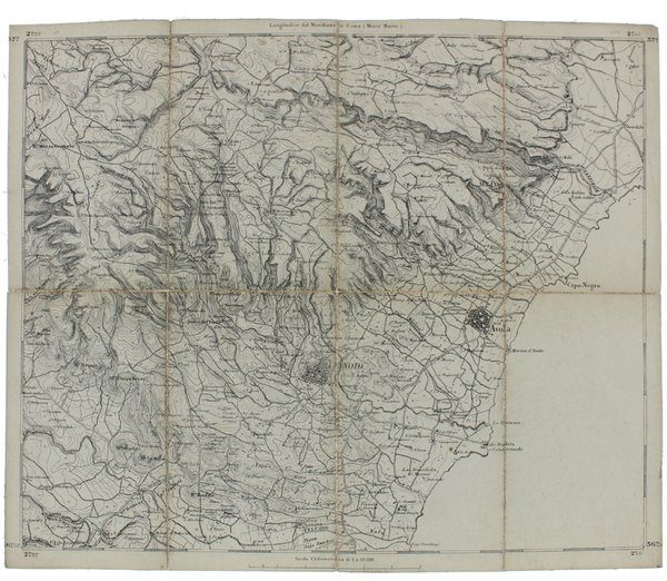 NOTO. Foglio N° 277 della Carta d'Italia. Scala 1:50.000. Longitudine …