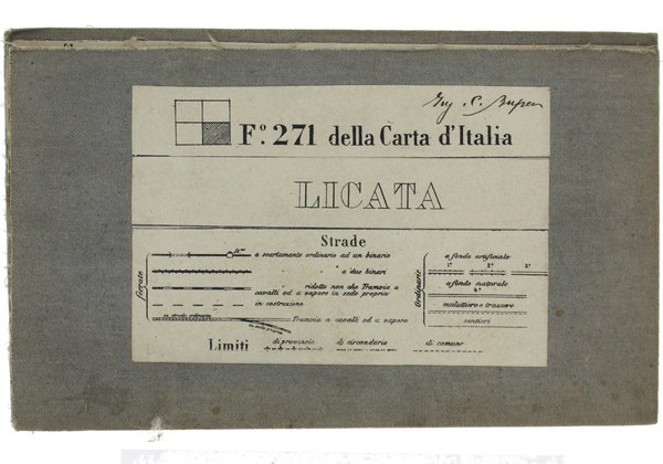 LICATA. Foglio N° 271 della Carta d'Italia. Scala 1:50.000. Longitudine …