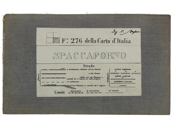 SPACCAFORNO. Foglio N° 276 della Carta d'Italia. Scala 1:50.000. Longitudine …