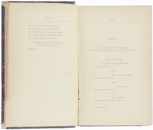 MESSALINA. Commedia in 5 atti in versi. Un prologo.