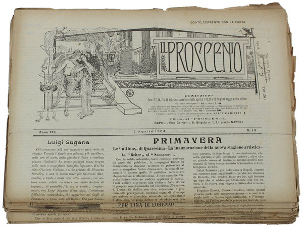 IL PROSCENIO. Giornale Artistico Teatrale. Anno 1904 (35 numeri) | Immagine principale