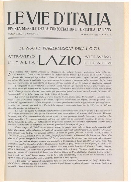 LAZIO. Le nuove pubblicazioni della C.T.I.
