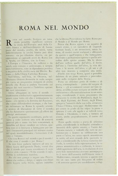 ROMA NEL MONDO.