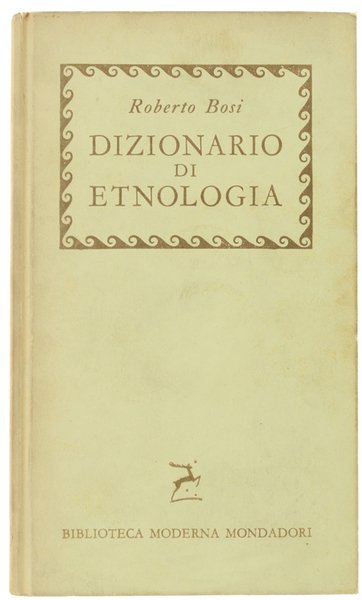 DIZIONARIO DI ETNOLOGIA.
