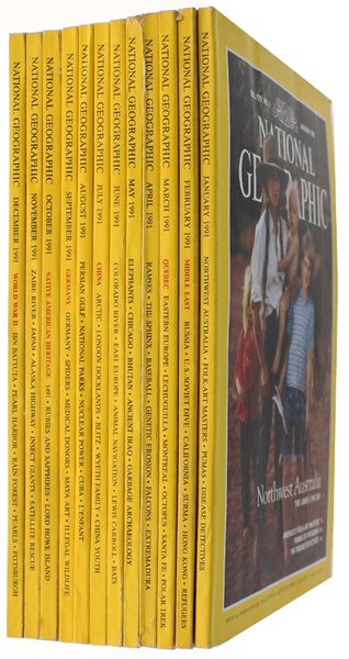 NATIONAL GEOGRAPHIC MAGAZINE - Annata 1991 completa con 7 carte …