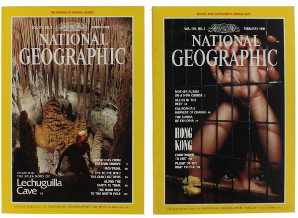 NATIONAL GEOGRAPHIC MAGAZINE - Annata 1991 completa con 7 carte …