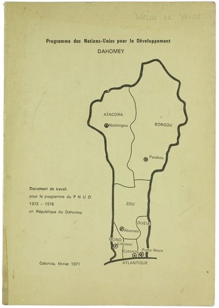PROGRAMME DES NATIONS UNIES POUR LE DEVELOPPEMENT DU DAHOMEY - …