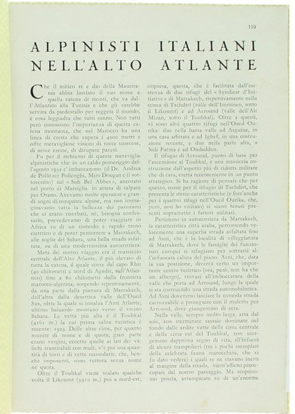 ALPINISTI ITALIANI NELL'ALTO ATLANTE.