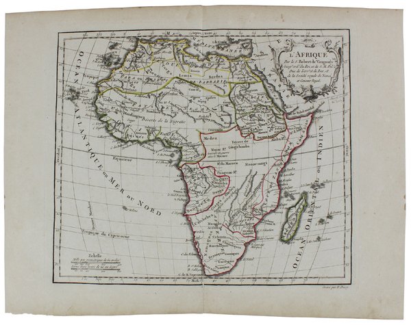 L'AFRIQUE. [Original copper engraved map, 1778] | Immagine principale