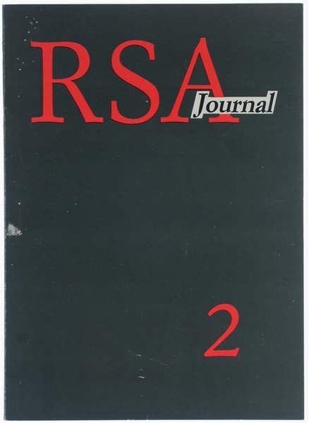 RSA JOURNAL - Rivista di Studi Nord-Americani. 2/1991.