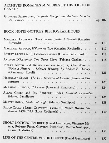 ANNALI ACCADEMICI CANADESI. Volume VIII.
