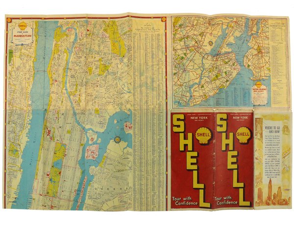 SHELL STREET GUIDE AND METROPOLITAN MAP OF NEW YORK AND …