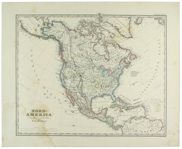 NORD-AMERICA entworfen u.gezeichnet von F.von Stülpnagel.