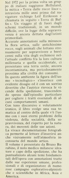 TERRA DI BAFFIN - Note e impressioni sulla prima spedizione …