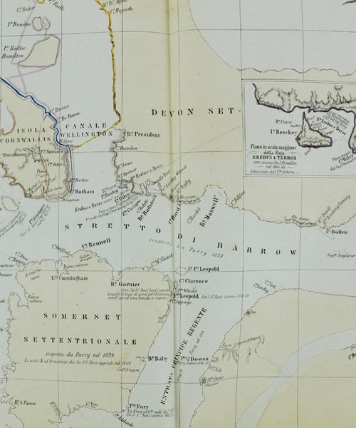 CARTA DELLE TERRE POLARI ARTICHE DALLA BAIA DI BAFFIN ALL'ISOLA …