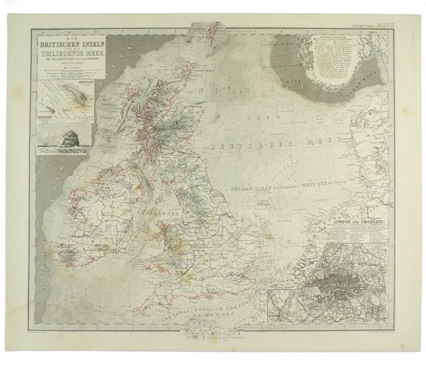 DIE BRITISCHEN INSELN UND DAS UMLIEGENDE MEER im maassstabe von …