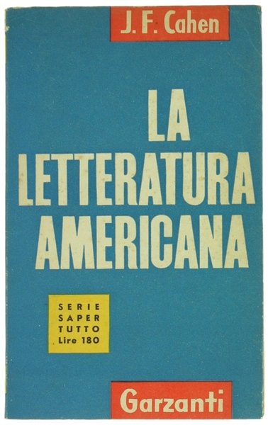 LA LETTERATURA AMERICANA.