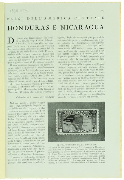 HONDURAS E NICARAGUA. Paesi dell'America Centrale.