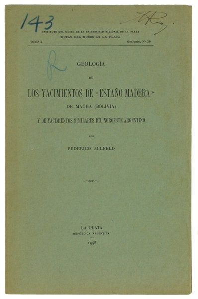 GEOLOGIA DE LOS YACIMIENTOS DE "ESTANO MADERA" DE MACHA (BOLIVIA) …