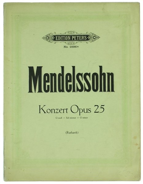 KONZERT FÜR KLAVIER UND ORCHESTER OPUS 25. Herausgegeben von Adolf …