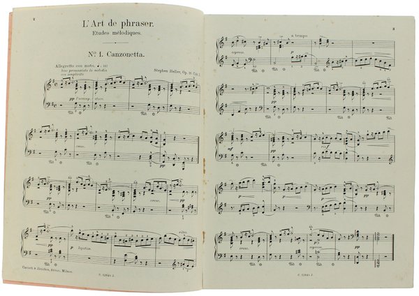 STUDI PER PIANOFORTE. L'ARTE DI DITEGGIARE - 26 Studi melodici. …