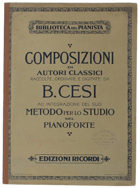 METODO PER LO STUDIO DEL PIANOFORTE. 12 studi delle Op. … | Immagine principale