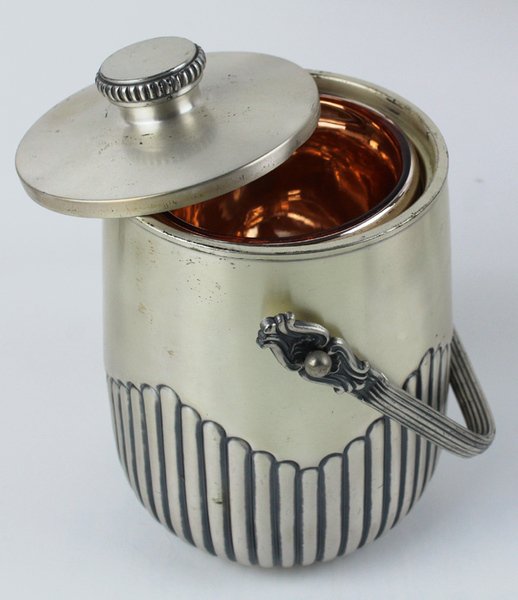 SECCHIELLO VINTAGE PORTA GHIACCIO MACABO - METALLO E VETRO.