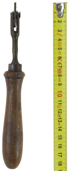 ROTELLA TAGLIAPASTA BRONZO MANICO IN LEGNO ARTIGIANALE ANTICA.