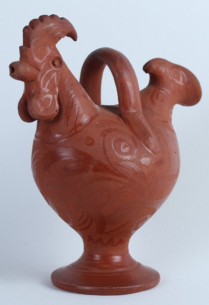 BROCCA CARAFFA TERRACOTTA VINTAGE ARTIGIANATO SPAGNOLO H CM 21. | Immagine Gallery 1