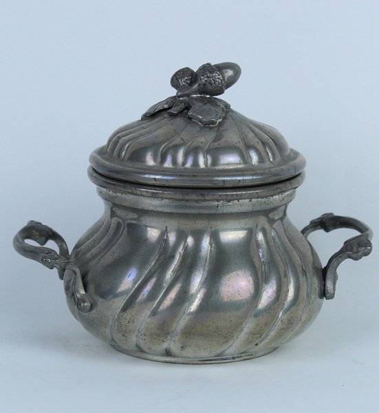 ZUCCHERIERA VINTAGE PELTRO MARCHIO "San NAZARO- Peltro 12/2".