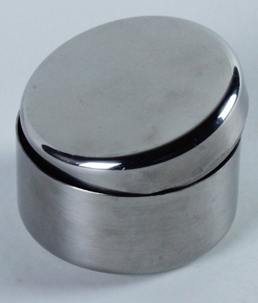 SCATOLA TONDA VINTAGE ACCIAIO INOX 18-10