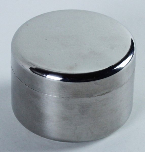 SCATOLA TONDA VINTAGE ACCIAIO INOX 18-10