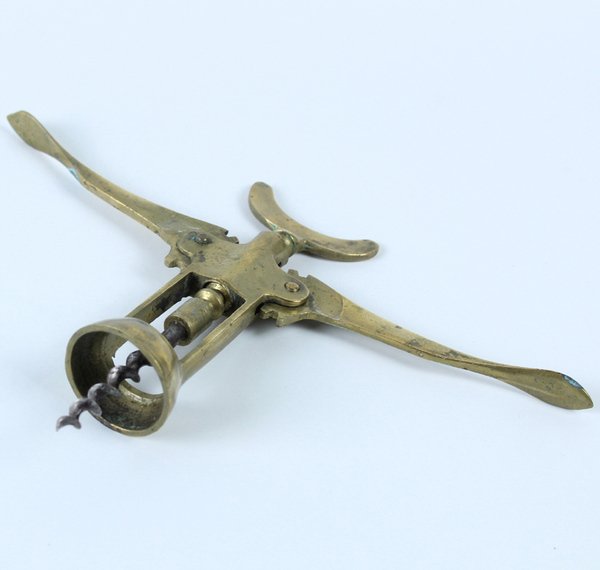 ANTICO CAVATAPPI A CAMPANA 2 BRACCI IN OTTONE MASSICCIO PERFETTAMENTE …