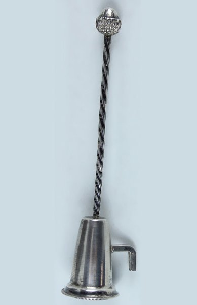 GRANDE PORTACANDELA CANDELABRO ARGENTO 800 + CRISTALLO