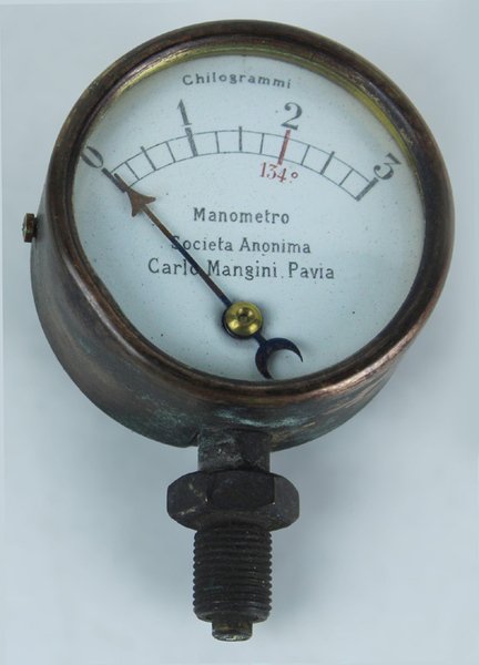 MANOMETRO antico KG 3 - S.A.CARLO MANGINI PAVIA | Immagine Gallery 4
