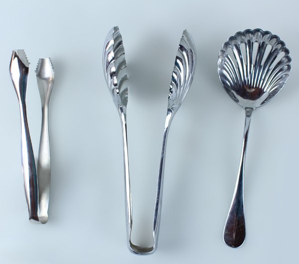 POSATE DA SERVIZIO ACCIAIO INOX: DUE PINZE A CUCCHIAIO + … | Immagine Gallery 9