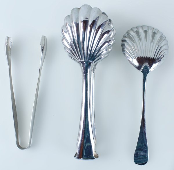 POSATE DA SERVIZIO ACCIAIO INOX: DUE PINZE A CUCCHIAIO + … | Immagine Gallery 7