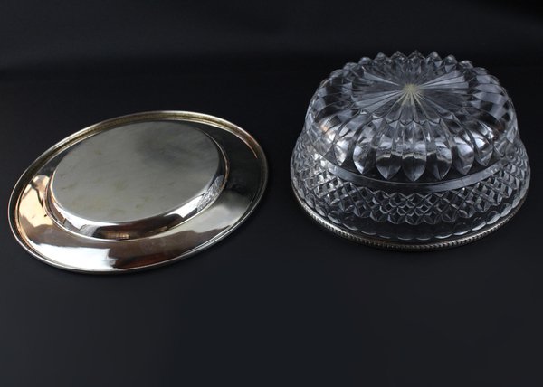 INSALATIERA VINTAGE ARGENTO 800/1000 E CRISTALLO NELLA SCATOLA ORIGINALE (tutto …