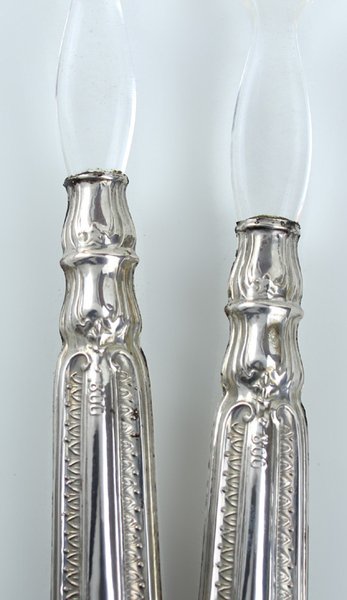 INSALATIERA VINTAGE ARGENTO 800/1000 E CRISTALLO NELLA SCATOLA ORIGINALE (tutto …