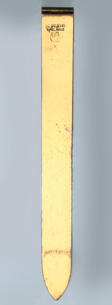 SEGNALIBRO VINTAGE "GALBIATI" N METALLO DORATO