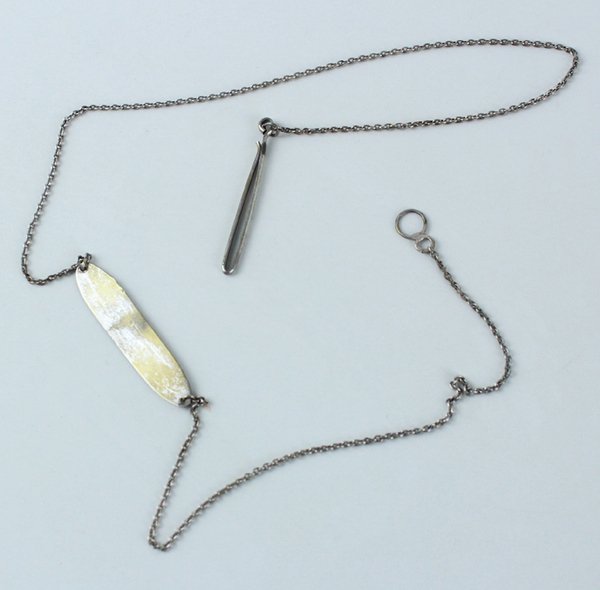 PLACCHETTA ARGENTATA "START" CON CATENELLA E GANCIO CHIUSURA | Immagine principale